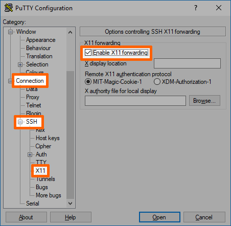 Enable X11 Forwarding