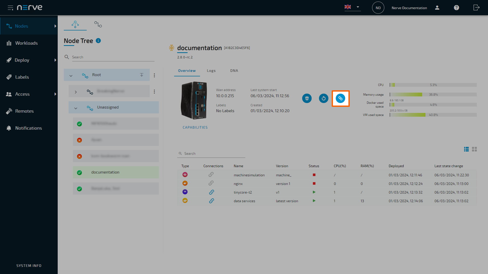 Connect to Node