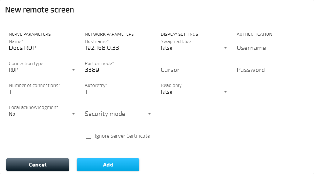 RDP Configuration