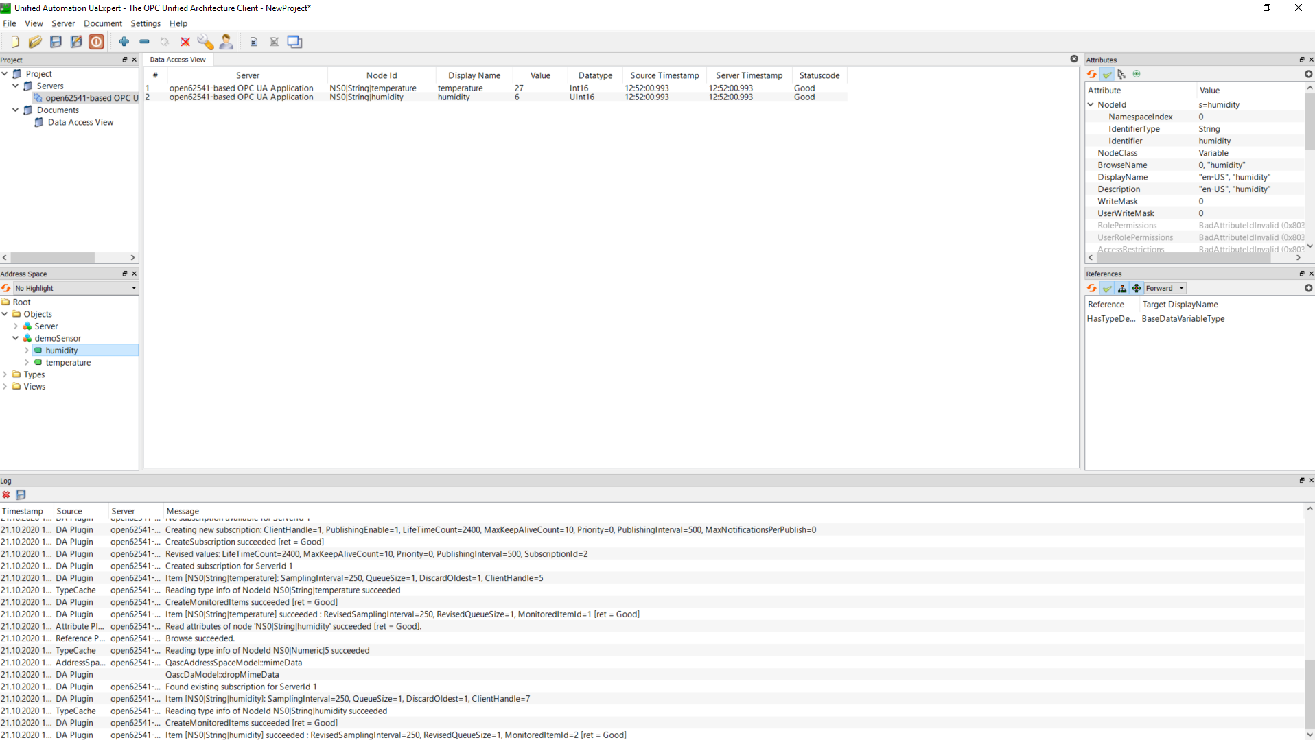 MQTT Publisher to OPC UA Server at the node - Nerve 2.9.3 Documentation