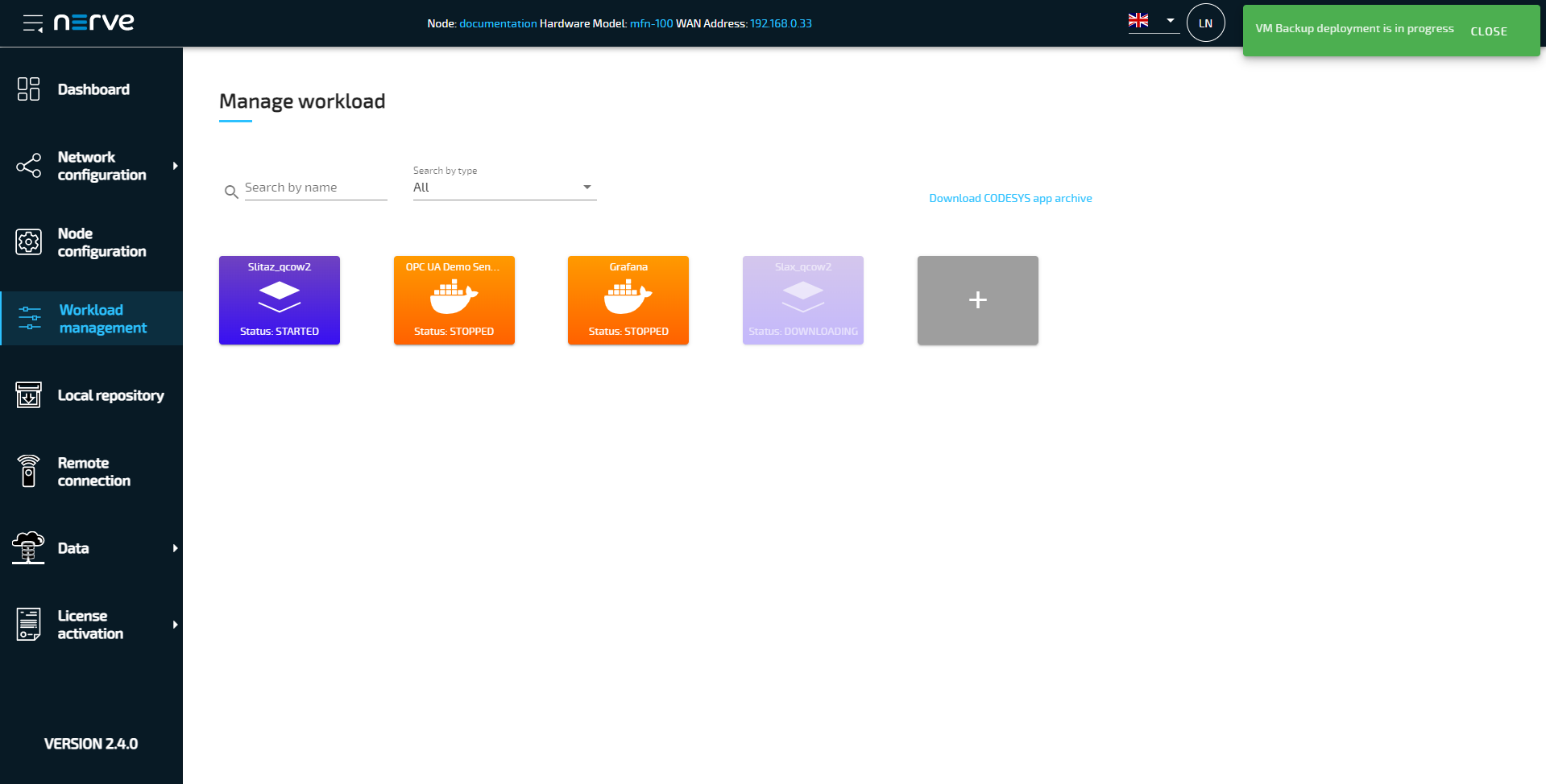 Workload control - Nerve 3.0.0 Documentation