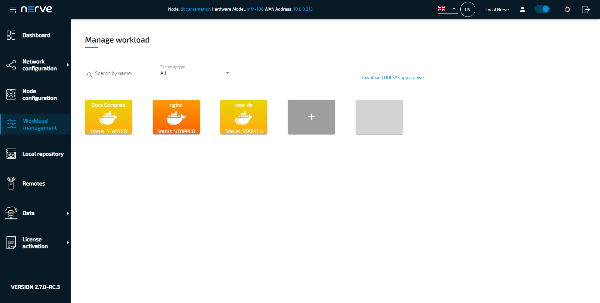 Select workload management
