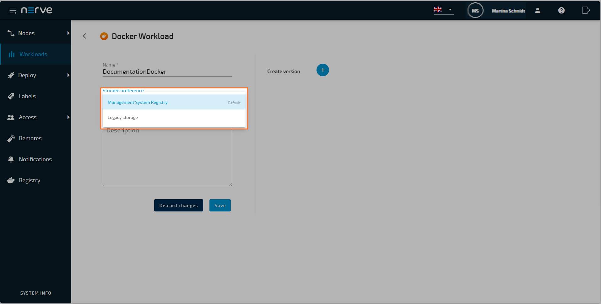 Storage preference Docker