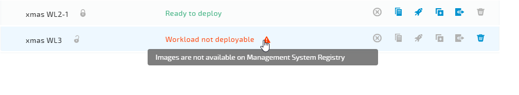 Workload not deployable