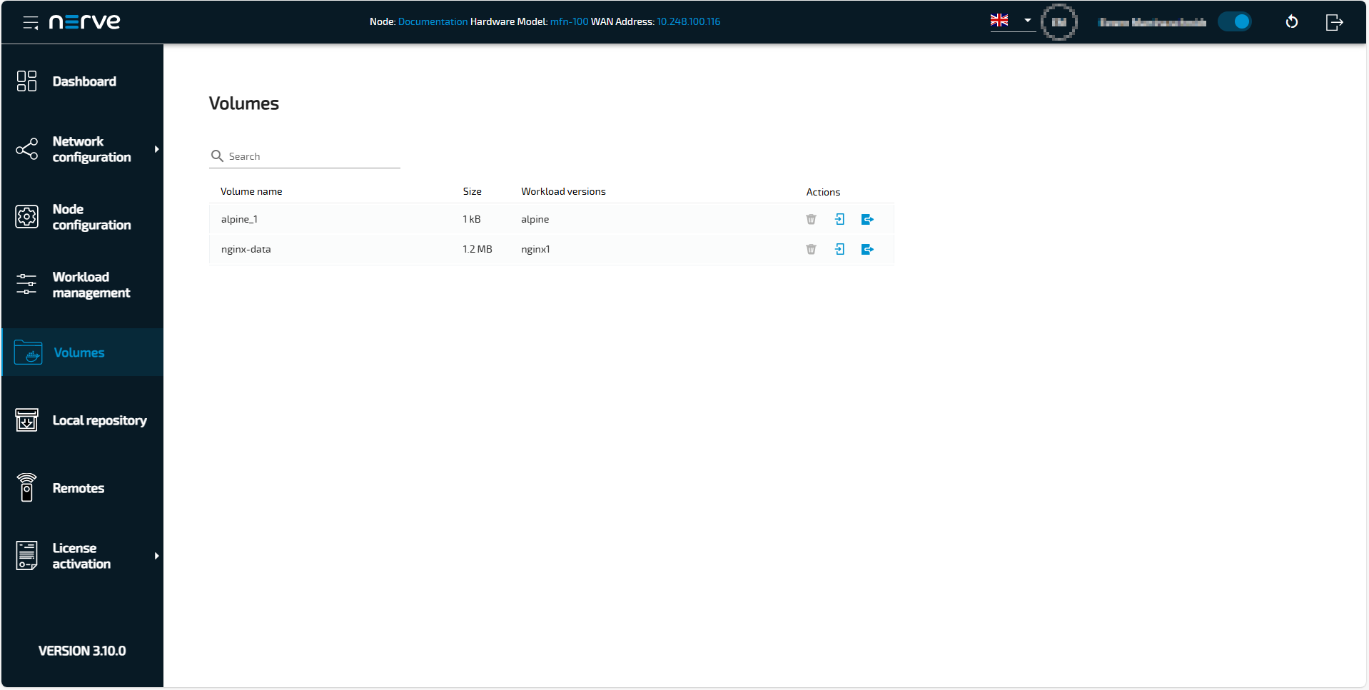 Local UI Volumes