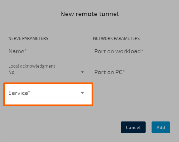 Select service for tunnels